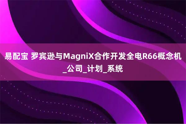 易配宝 罗宾逊与MagniX合作开发全电R66概念机_公司_计划_系统